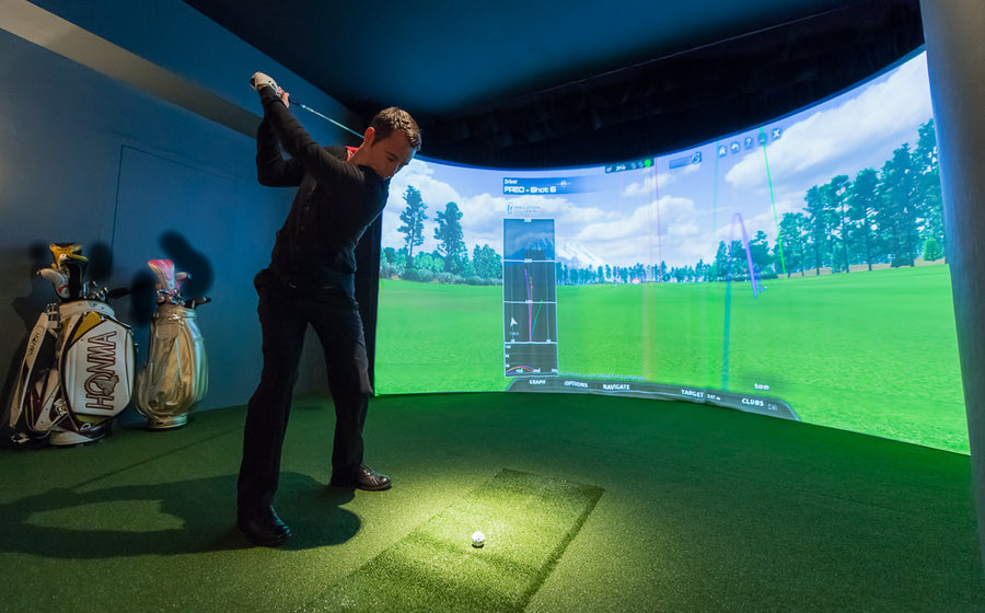 aboutGOLF curved-screen simulator installation