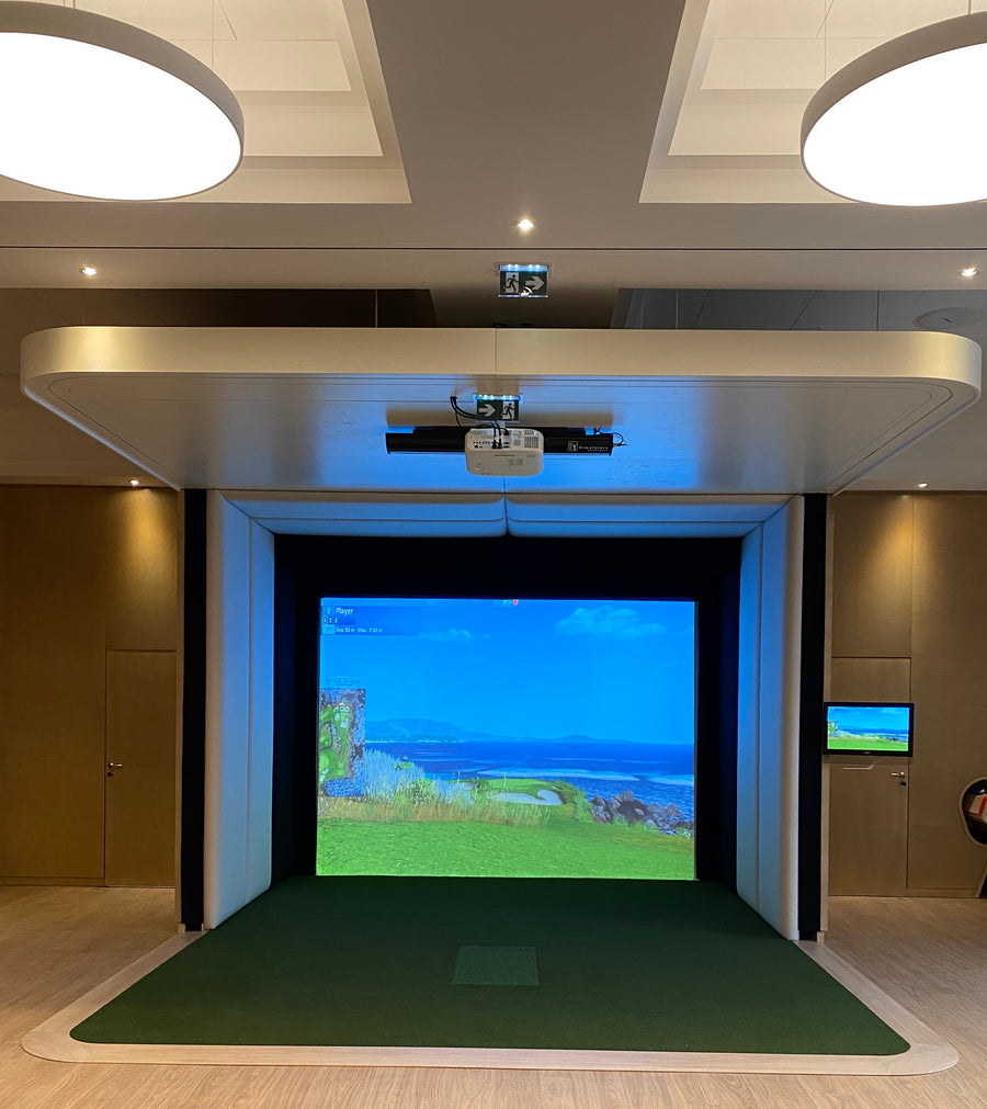 aboutGOLF flat-screen simulator installation