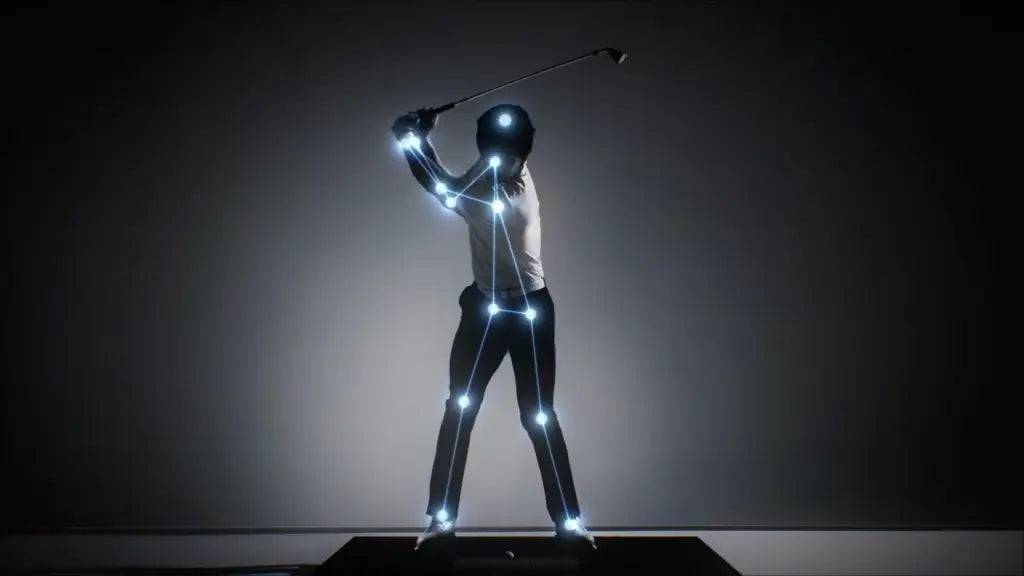 GolfVX FA simulator AI swing analysis display